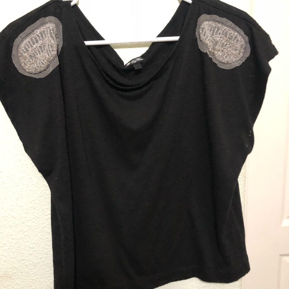 Black crop top.